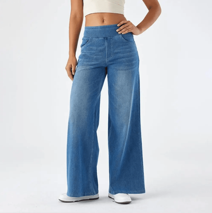 Pantaloni Relaxați cu Talie Elastică