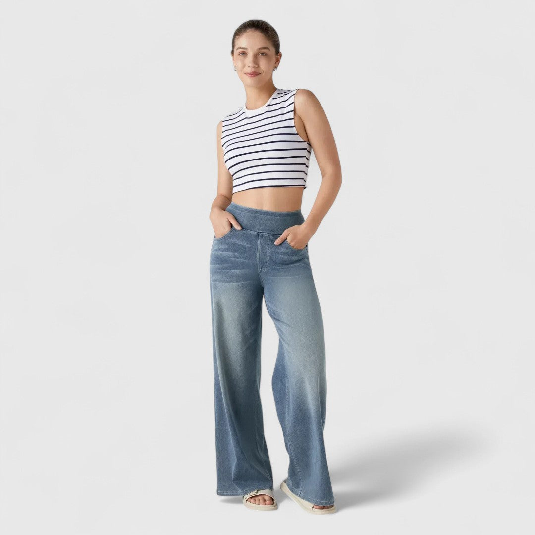Speranța - Pantaloni elastici și confortabili cu talie înaltă