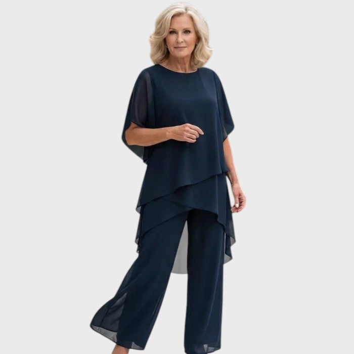 Nicoleta | Sacou cu pantaloni palazzo plisati