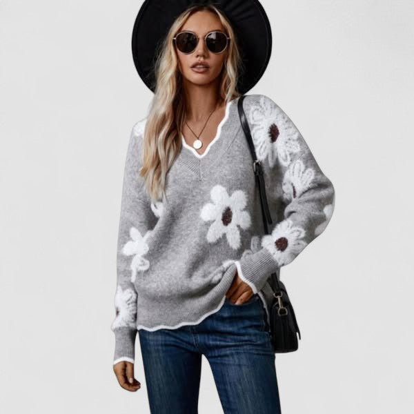 Belinha – Pulover elegant cu decolteu în V
