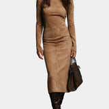 Angelică - Midi Dress in Brown