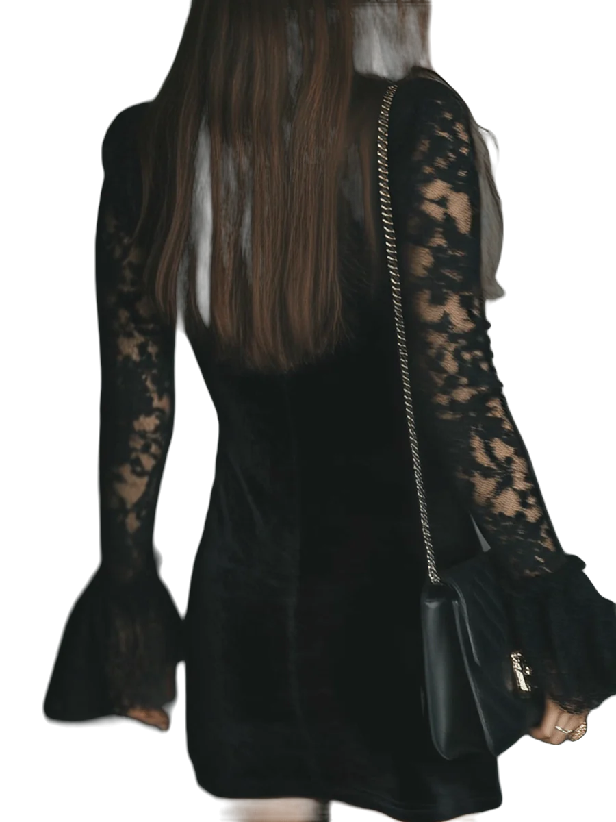 Eftalia - Rochie Mini din Catifea" can be rewritten as "Eftalia - Rochie Mini din Material Catifelat. - remove_bg