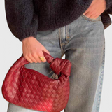 Paula - Mini Woven Sage Bolso Satchel Bag