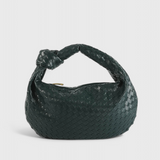 Eva - Sacou Mediu Sage din Material Textil pentru Umăr