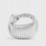 Paula - Mini Woven Sage Bolso Satchel Bag