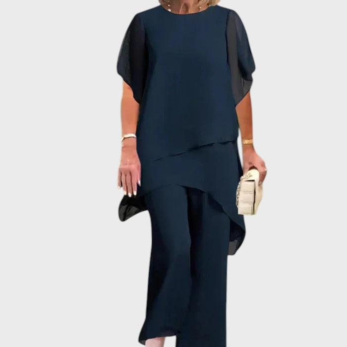 Nicoleta | Sacou cu pantaloni palazzo plisati